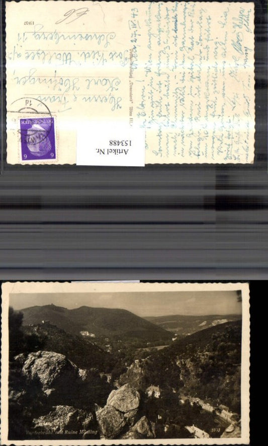 153488,Vorderbrühl m. Ruine Mödling 1943