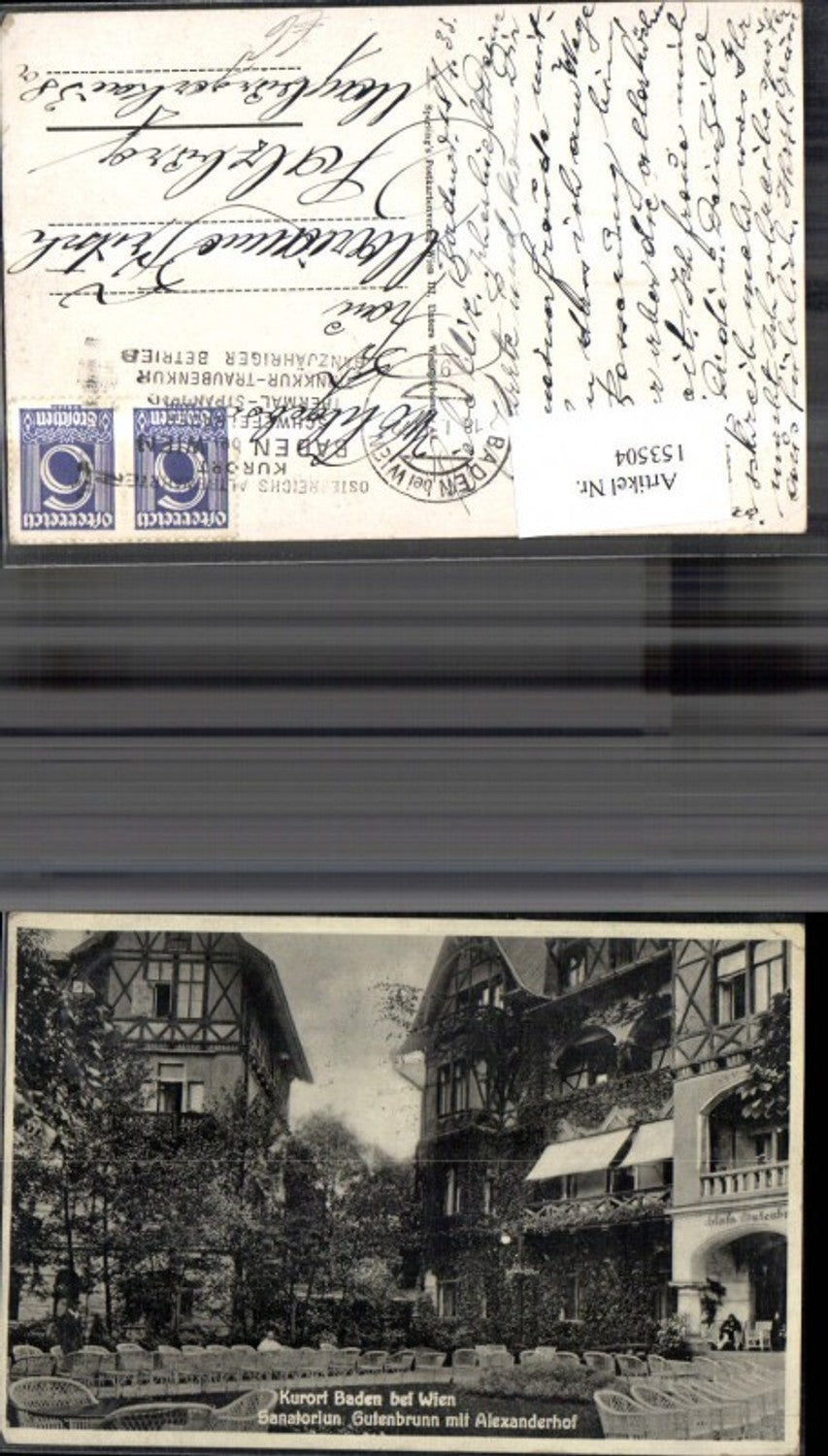 153504,Baden b. Wien Sanatoriun Gutenbrunn m. Alexanderhof 1933