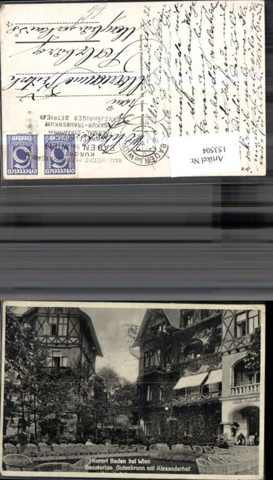 153504,Baden b. Wien Sanatoriun Gutenbrunn m. Alexanderhof 1933