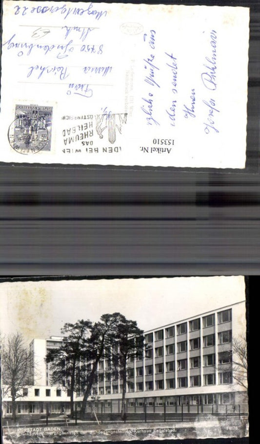 153510,Baden b. Wien Krankenversicherungsanstalt d. Bundesangestellten Kurhaus Engelsbad