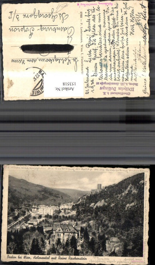 153518,Baden b. Wien Helenental m. Ruine Rauhenstein