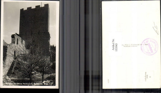 153543,Baden b. Wien Burghof d. Ruine Rauheneck