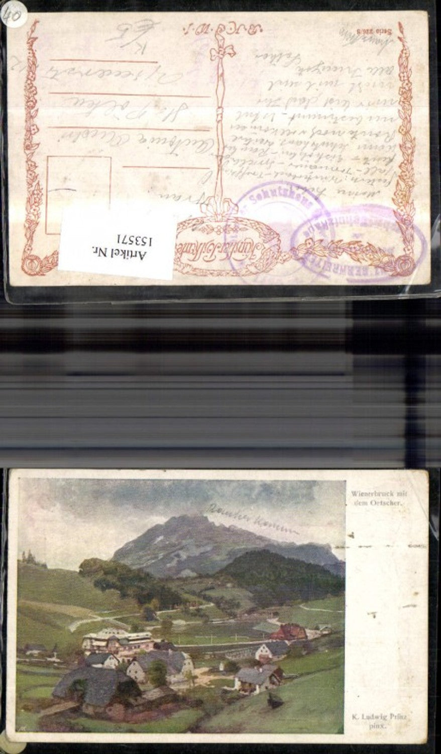 153571,Wienerbruck m. d. Ötscher sign K Ludwig Prinz