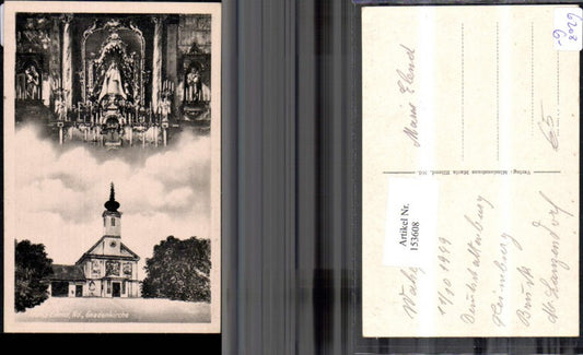 153608,Maria Eilend Gnadenkirche Fotomontage Altar 1949