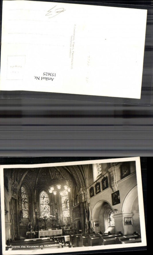 153625,Semmering Inneres d. Kirche Altar 1952
