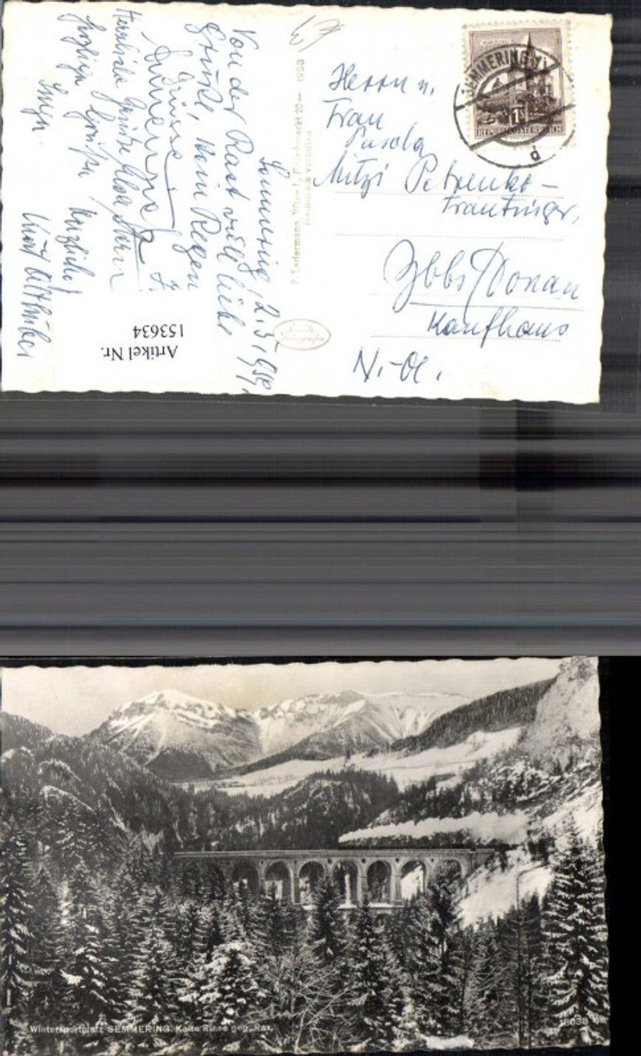 153634,Semmering Kalte Rinne geg. Rax Winteransicht 1959