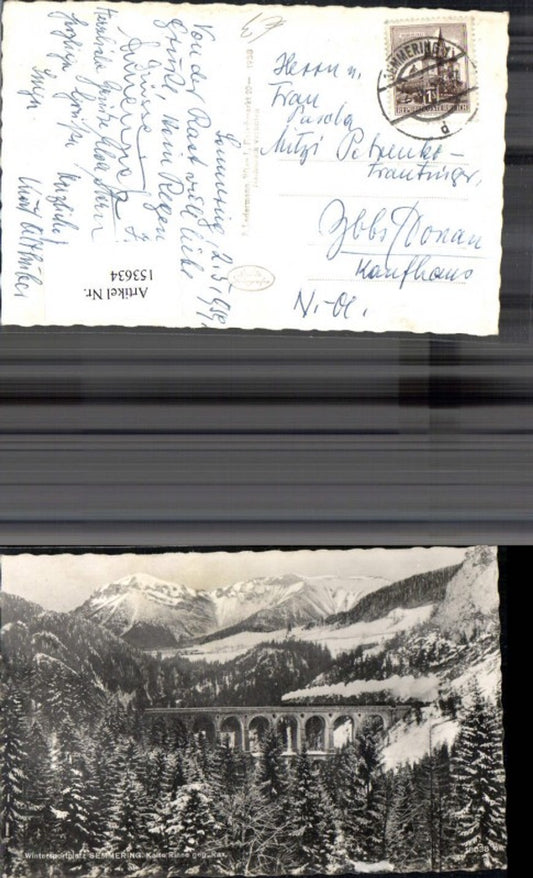 153634,Semmering Kalte Rinne geg. Rax Winteransicht 1959