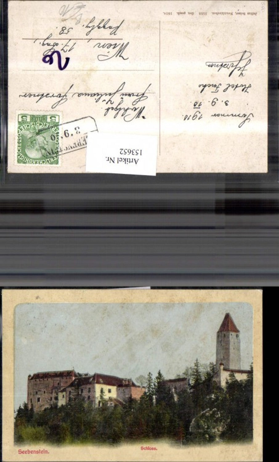 153652,Seebenstein Ansicht Schloss 1910