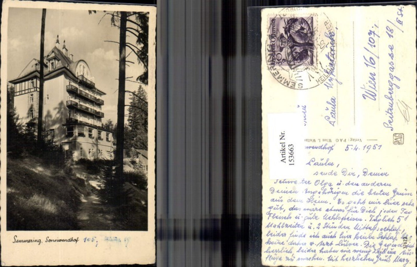 153663,Semmering Sonnwendhof 1951