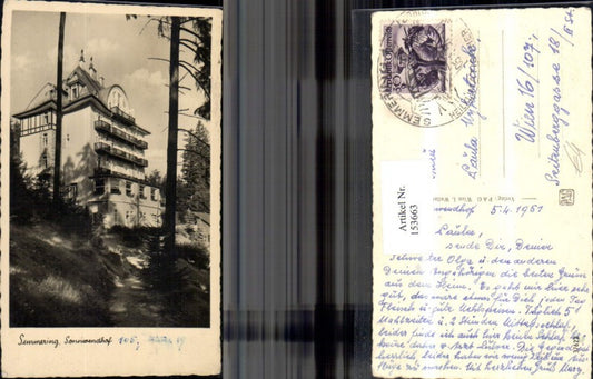 153663,Semmering Sonnwendhof 1951