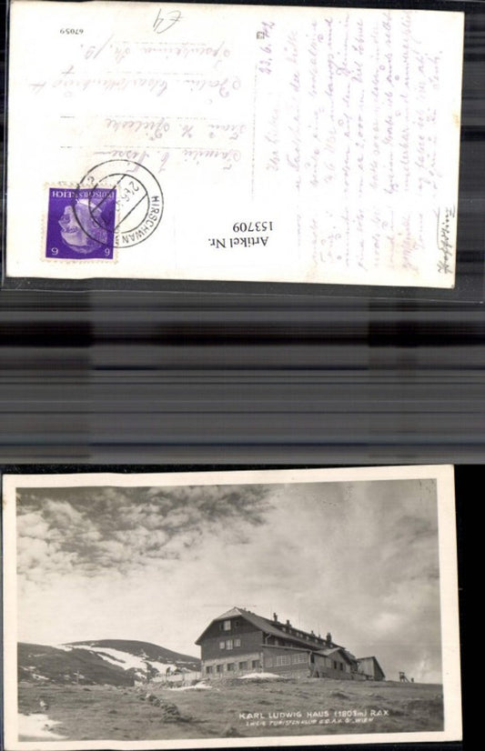 153709,Raxalpe Rax Karl Ludwig Haus Reichenau Puchberg 1942