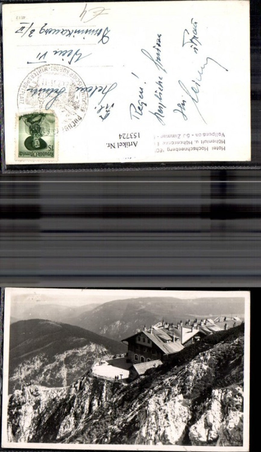 153724,Hotel Hochschneeberg Puchberg 1955