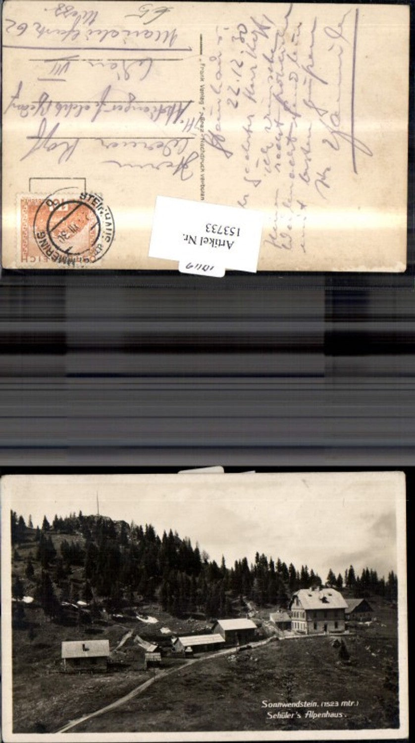153733,Sonnwendstein Schülers Alpenhaus 1930 Steinhaus a. Semmering