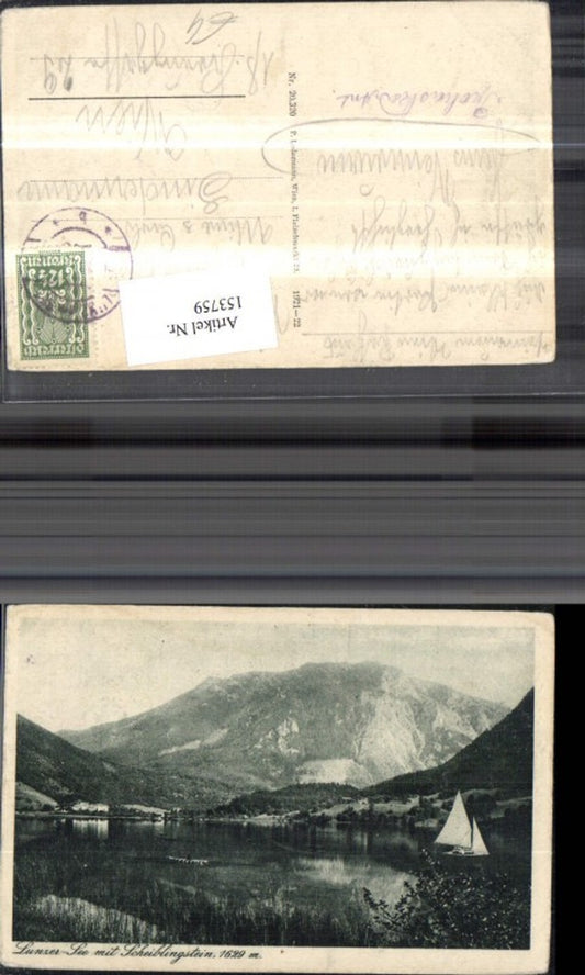 153759,Lunzer See m. Scheiblingstein Lunz a. See Ansicht m. Segelboot