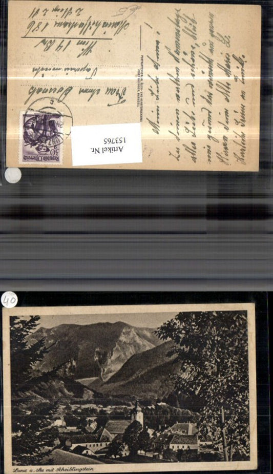 153765,Lunz a. See m. Scheiblingstein Lunzer See 1950