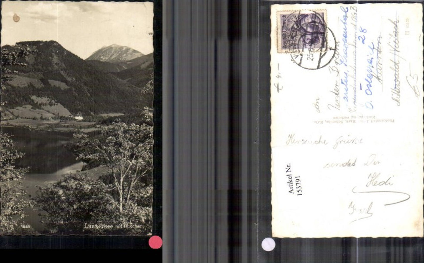 153791,Lunzersee m. Ötscher Lunz a. See 1957