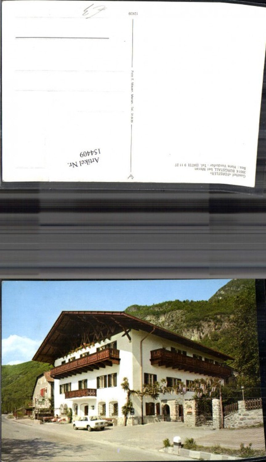 154409,Trentino Burgstall b. Meran Gasthof Förstler Bes. Hans Verdorfer