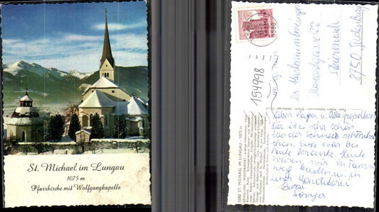 154998,St Michael i. Lungau Winteransicht Kirche Wolfangkapelle 1971