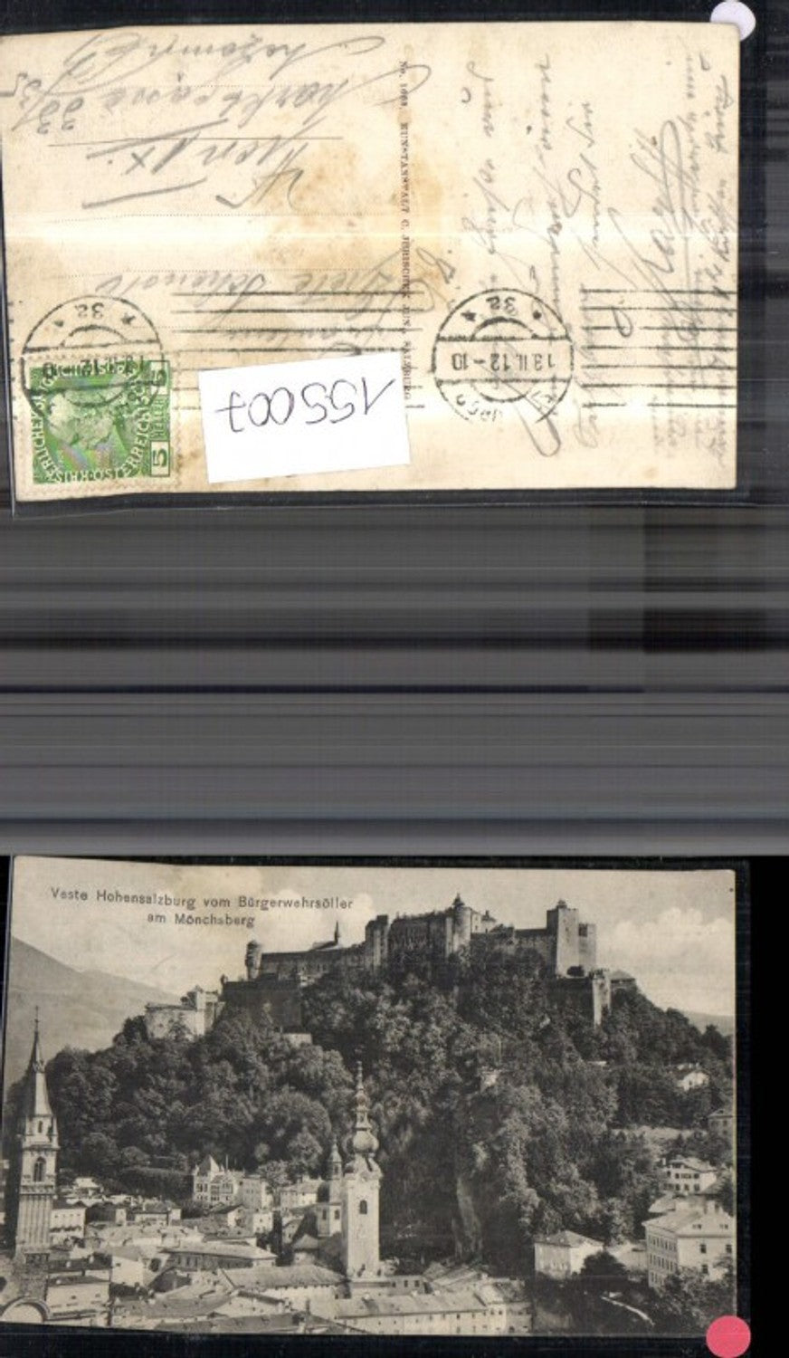 155007, Salzburg Veste Hohensalzburg v. Bürgerwehrsöller a. Mönchsberg 1912