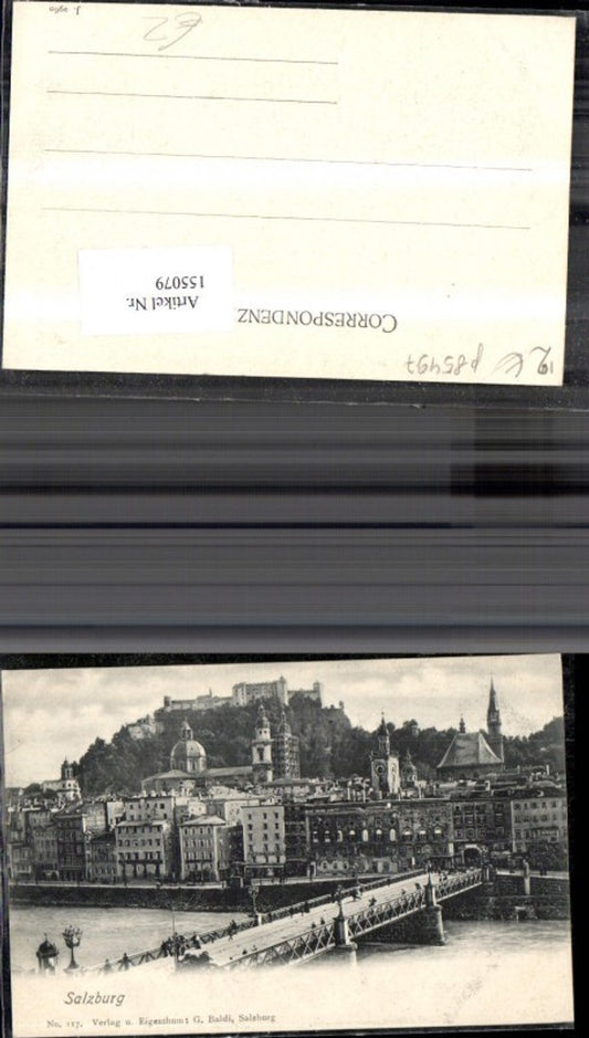 155079,Salzburg Ansicht m. Brücke