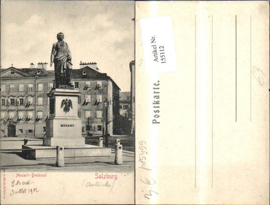 155112, Salzburg Mozart Monument 1902