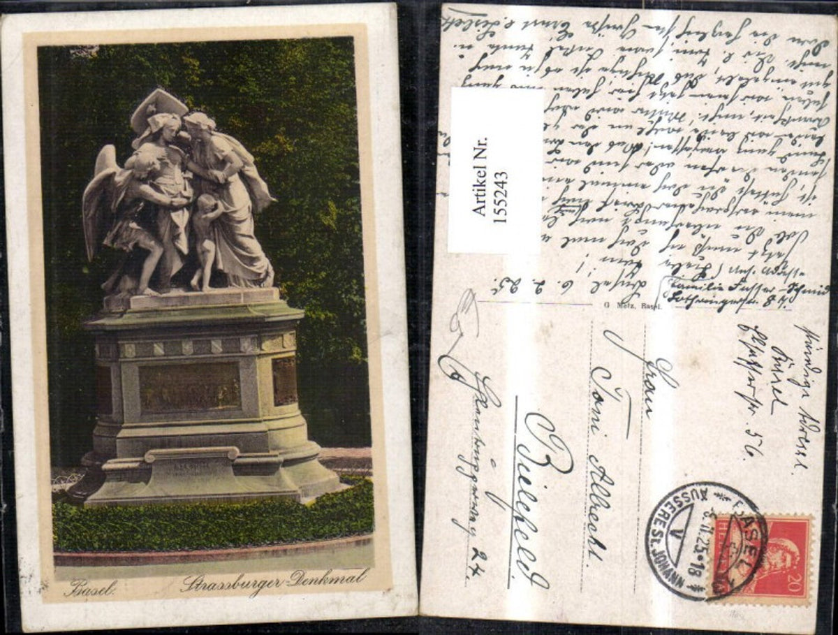 155243, Basel Strasbourg Monument Statue 1925