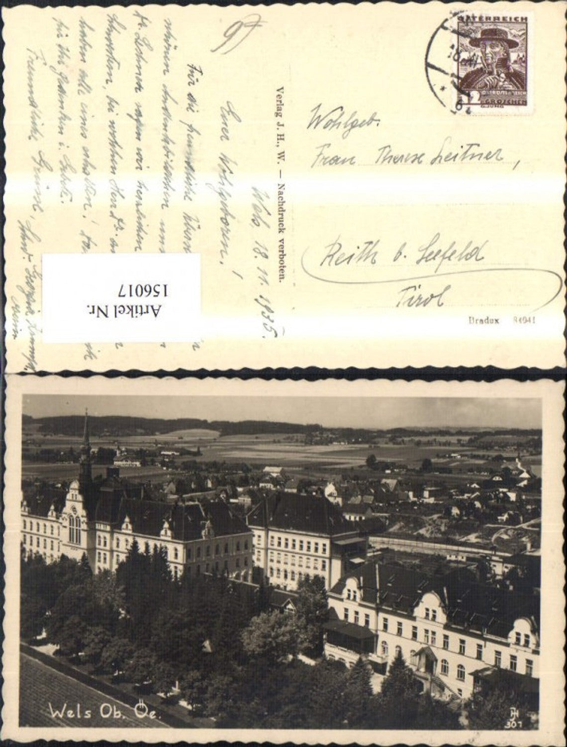 156017,Wels Ansicht 1935