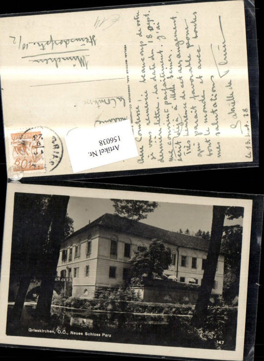 156038,Grieskirchen Neues Schloss Parz 1928