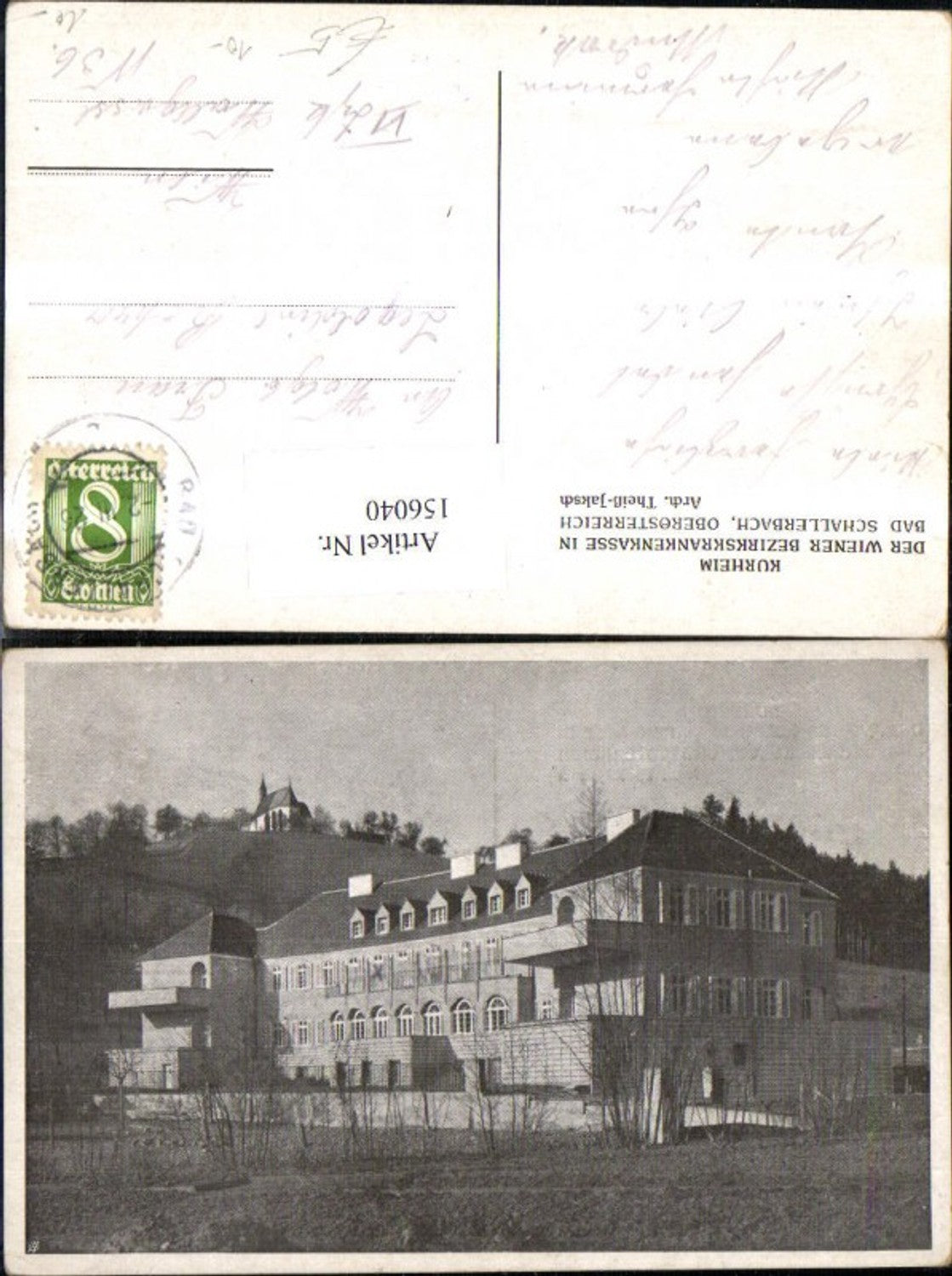 156040,Bad Schallerbach Kurheim d. Wien. Bezirkskrankenkasse 1926