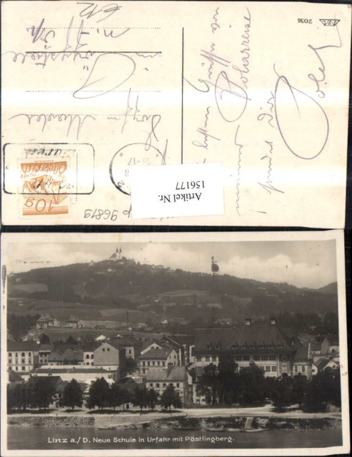 156177,Linz Neue Schule i. Urfahr m. Pöstlingberg