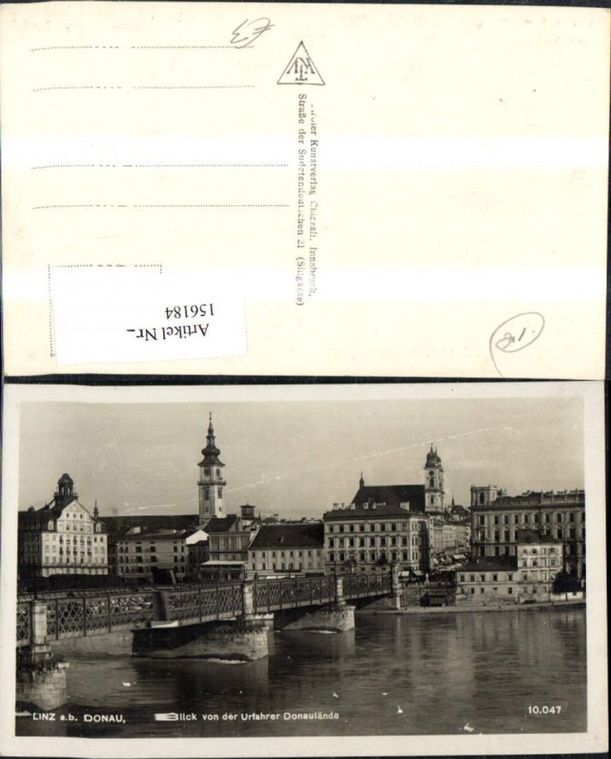 156184,Linz Blick v. d. Urfahrer Donaulände Brücke