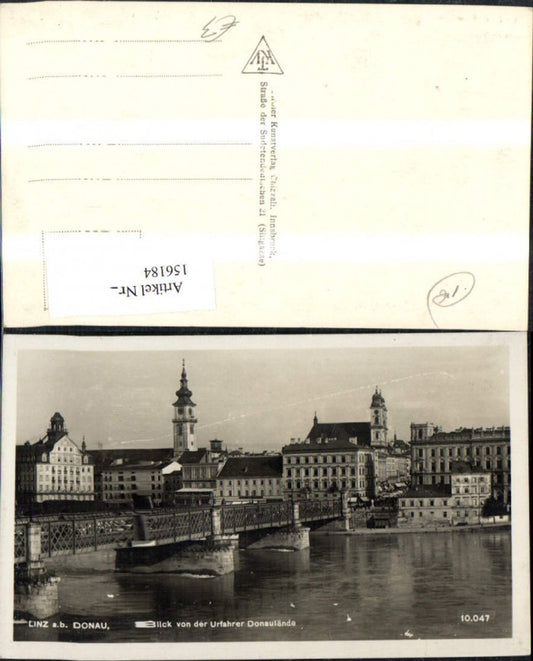 156184,Linz Blick v. d. Urfahrer Donaulände Brücke