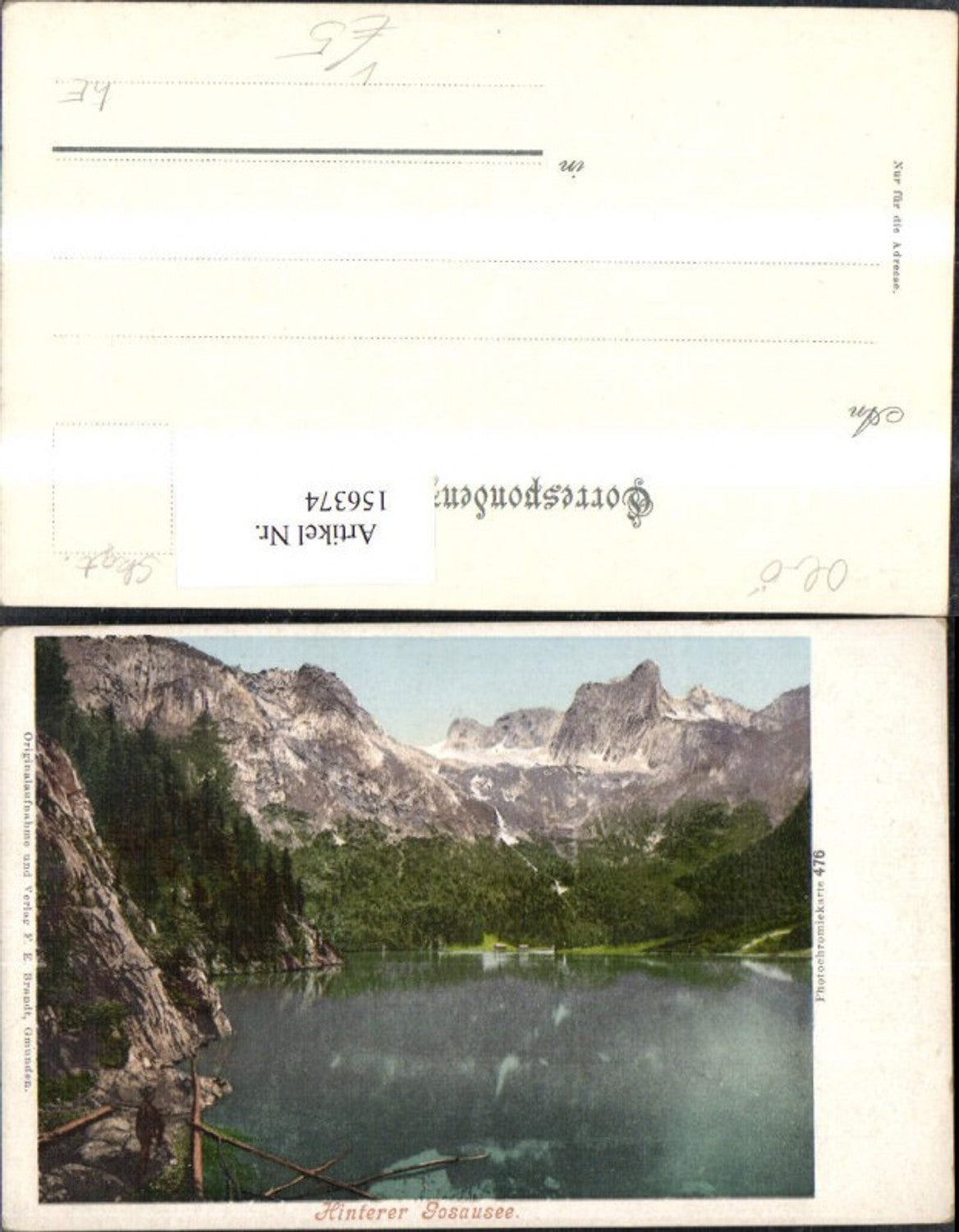 156374,Hinterer Gosausee pub F E Brandt 476