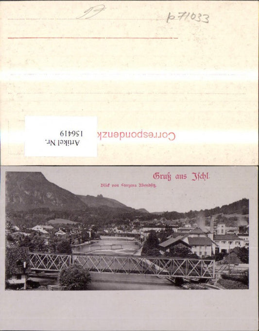 156419,Bad Ischl Ansicht m. Brücke