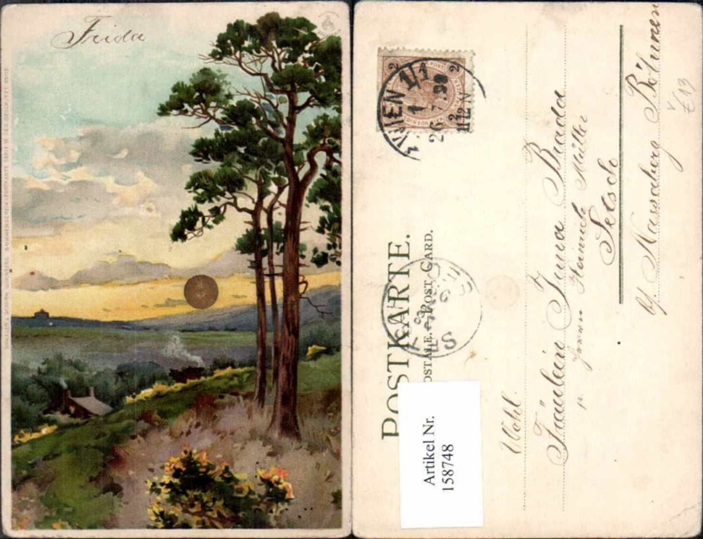 158748,Winkler & Schorn Nürnberg Sonnenschein Litho Serie VI