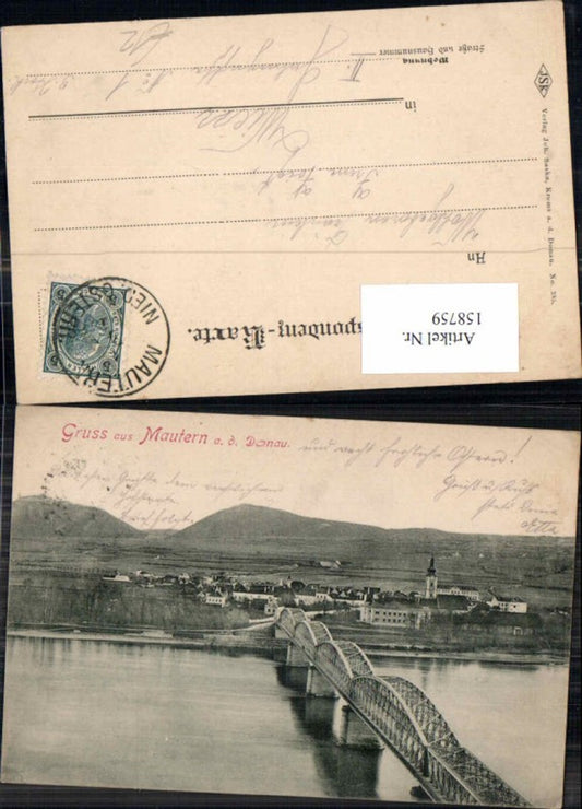 158759,Gruss aus Mautern a.d. Donau 1900