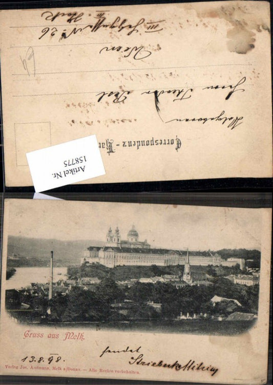 158775,Gruss aus Melk a.d. Donau 1898