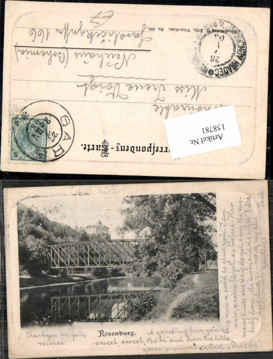 158781,Präge AK Rosenburg am Kamp Brücke 1898