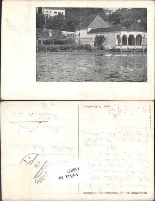 158877,Kremsmünster Güntherteich m. denkmal