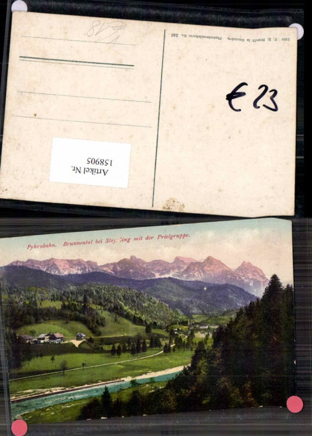 158905,Pyhrnbahn Brunnental bei Steyrling m. Priel Brandt 246