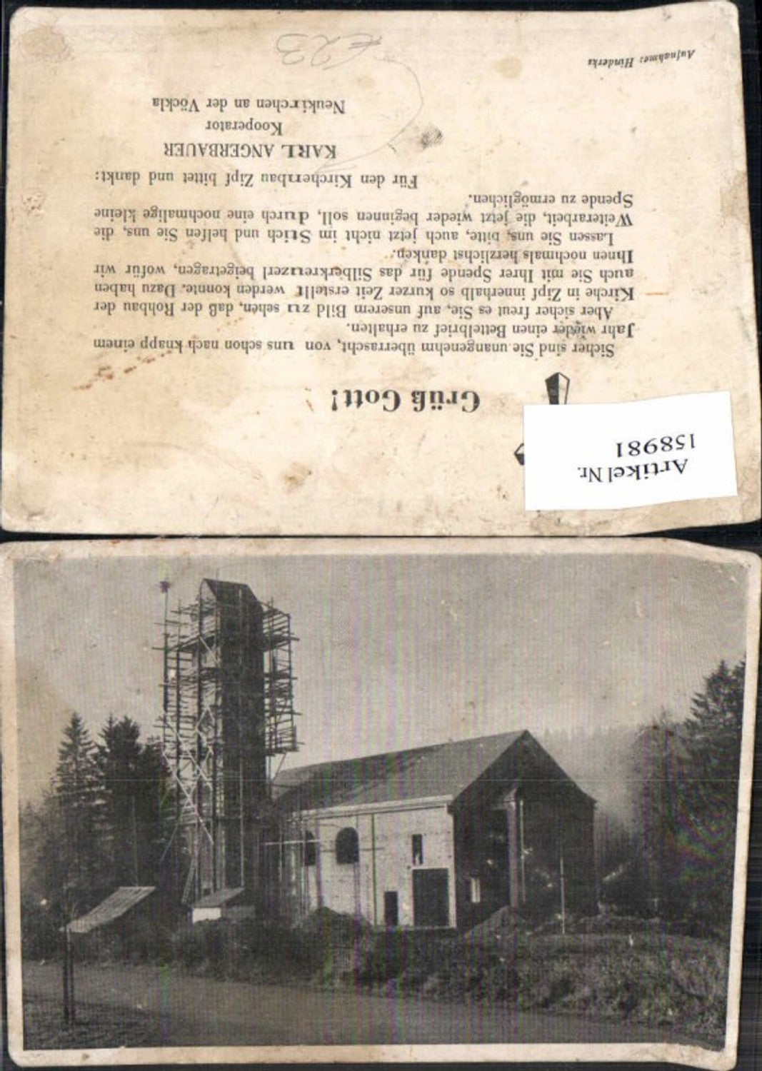 158981,Kirchenbau Zipf Neukirchen a.d. Vöckla 1930