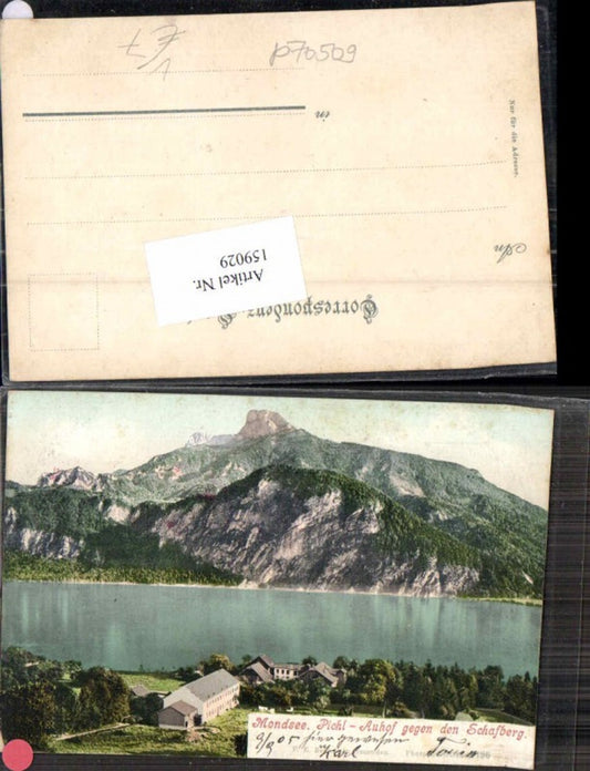 159029,Mondsee Pichl Auhof geg. Schafberg Brandt 196