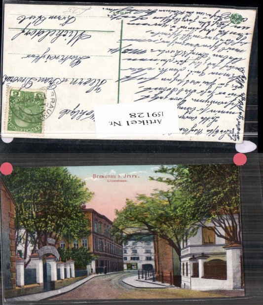 159128,Braunau am Inn Linzerstrasse Strassenpartie 1910