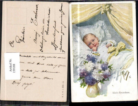 159188,Karl Feiertag Klein Ernstchen Blumen Baby B.K.W.I 356-5