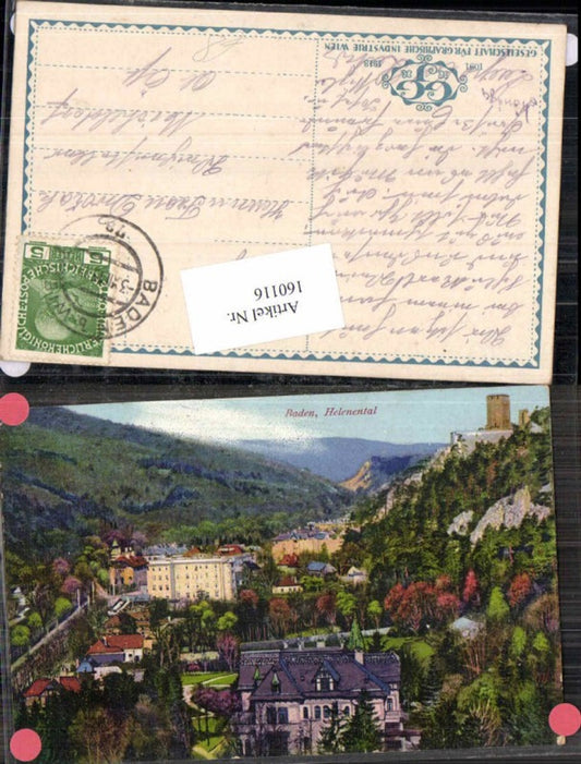 160116,Baden bei Wien Helenenthal 1910