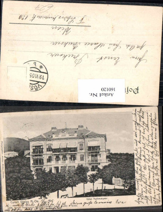 160120,Vöslau Hotel Hallmayer um 1900 seltene Partie