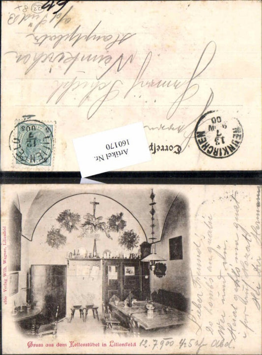 160170,Seltene AK Lilienfeld Kellerstüberl 1898