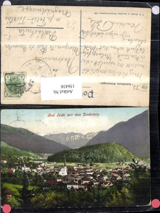 156438,Bad Ischl m. d. Dachstein 1922 pub F E Brandt 110