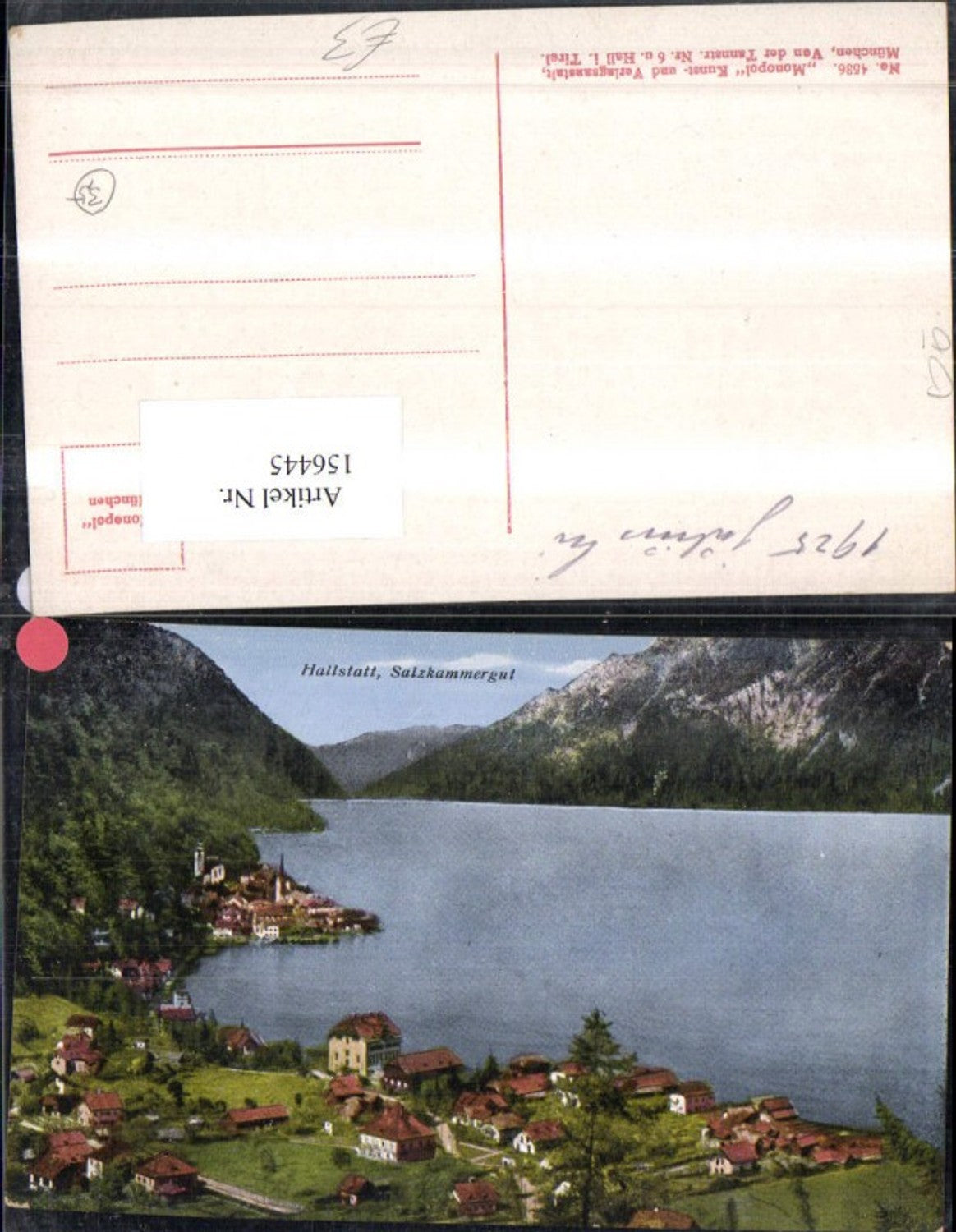 156445,Hallstatt Salzkammergut 1925