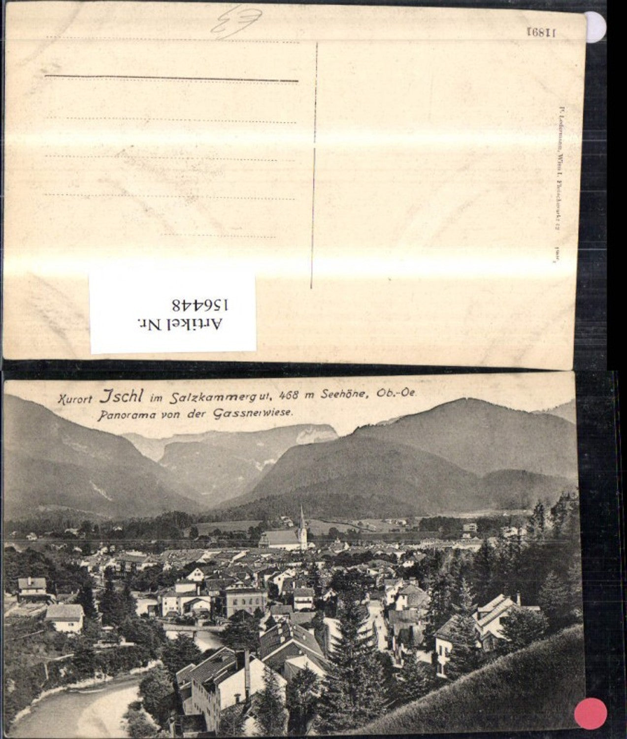 156448,Bad Ischl Salzkammergut Panorama v. d. Gassnerwiese
